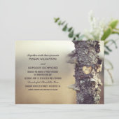 rustieke boom bruiloft kaart (Staand voorkant)