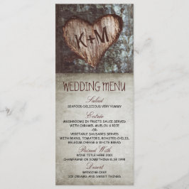 rustieke boom bruiloft menu kaarten