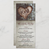  rustieke boom bruiloft menu kaarten (Voorkant / Achterkant)