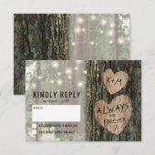 Rustieke boom bruiloft RSVP | Land Twinkle Lights (Voorkant / Achterkant)