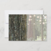Rustieke boom bruiloft RSVP | Land Twinkle Lights Kaartje (Achterkant)
