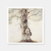 rustieke boom bruiloft servetten (Voorkant)