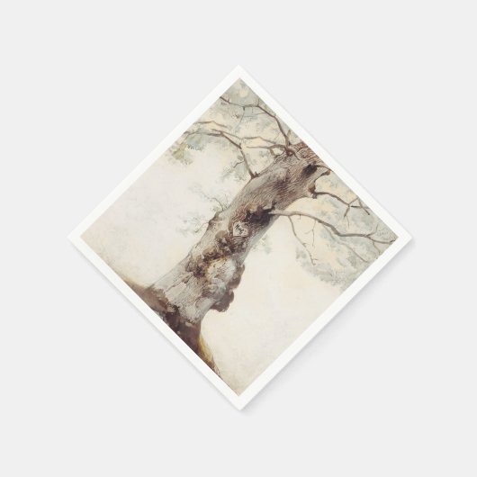 rustieke boom bruiloft servetten (Hoek)