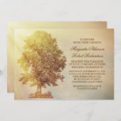 Rustieke boom bruiloft uitnodigingen (Voorkant / Achterkant)