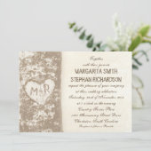 Rustieke boom bruiloft uitnodigingen (Staand voorkant)