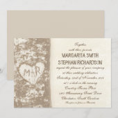 Rustieke boom bruiloft uitnodigingen (Voorkant / Achterkant)