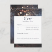 Rustieke Boom en Mason Jars Bruiloft RSVP Kaarten (Voorkant / Achterkant)