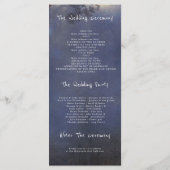 Rustieke Boom en String Lights Trouwprogramma's Programmakaart (Achterkant)