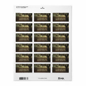 rustieke boom en twinkle licht adresetiketten etiket (Full Sheet)
