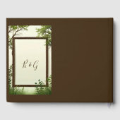 rustieke boom foto lijst bruiloft gastenboek (Achterkant)