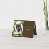 rustieke boom foto lijst enkele zitkaart bedankkaart (Achterkant)