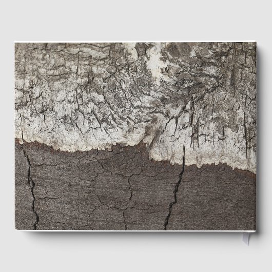 Rustieke boom gesneden hout hart bruiloft gastenboek (Achterkant)