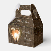 Rustieke boom hart bruiloft foto dank u bedankdoosjes (Voorkant Zijde)