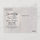 Rustieke boom hart foto opslaan van de datum briefkaart (Achterkant)