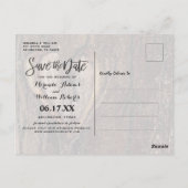 Rustieke boom hart foto opslaan van de datum briefkaart (Achterkant)