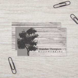 Rustieke Boom Hout Visitekaartje