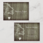 Rustieke boom met monogram hart Visitekaartje (Voorkant / Achterkant)