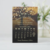 Rustieke boom met verlichting Elegante bruiloft ka Save The Date (Staand voorkant)