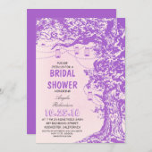 Rustieke boom & metselaar potten bruids douche uit kaart (Voorkant / Achterkant)