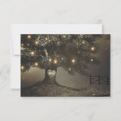  rustieke boom & nachtverlichting bruiloft RSVP Kaartje (Achterkant)
