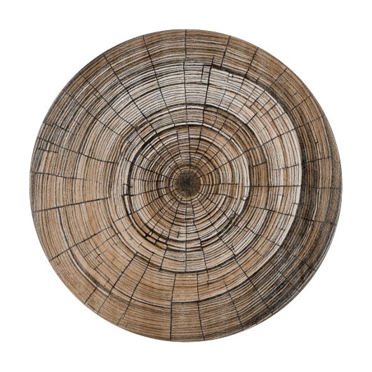 Rustieke Boom Ring Ronde Snijplank voor Keuken (Voorkant)