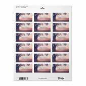 Rustieke Boom Roze String Lights Bruiloft Etiket (Full Sheet)