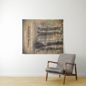 Rustieke Boom & Slingerlichten Bruiloft Wandkleed (In Situ (horizontaal))