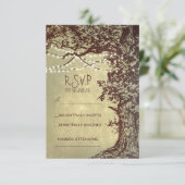 Rustieke boom & string lichten bruiloft RSVP (Staand voorkant)