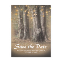 Rustieke Boom & String Lights Bruiloft Bewaar de d