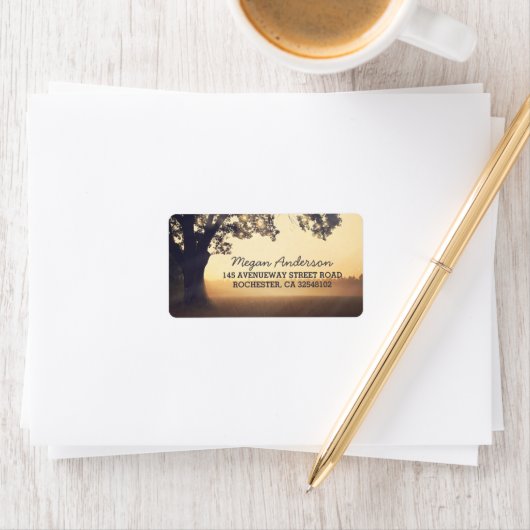 Rustieke Boom String Lights Bruiloft Etiket (Insitu)