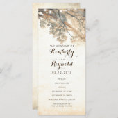 Rustieke boom takken buiten bruiloft programma's (Voorkant / Achterkant)