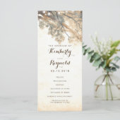 Rustieke boom takken buiten bruiloft programma's (Staand voorkant)