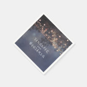 Rustieke boom takken en verlichting bruiloft servetten (Hoek)