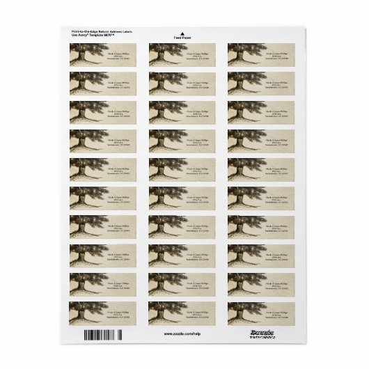  rustieke boom & verlichting bruiloft uitnodiging etiket (Full Sheet)