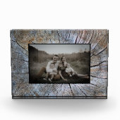 Rustieke boomring verontruste houtnerf rustieke bo fotoblokken (Voorkant)