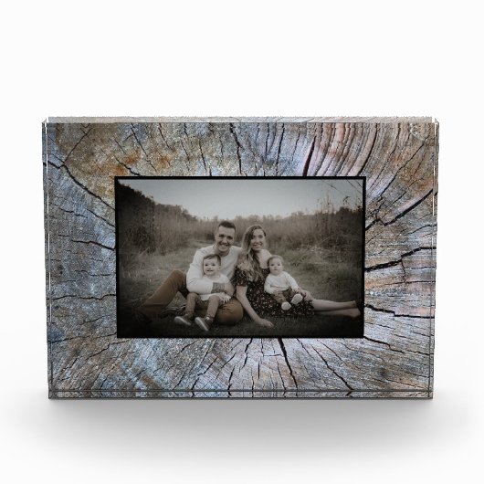 Rustieke boomring verontruste houtnerf rustieke bo fotoblokken (Voorkant)