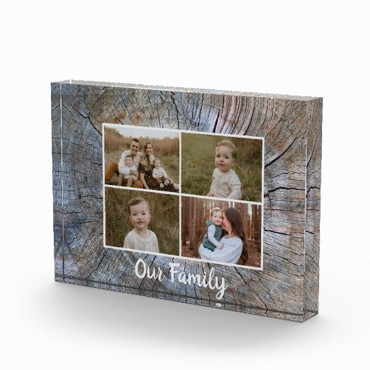 Rustieke boomring verontruste houtnerf rustieke bo fotoblokken (Rechts)