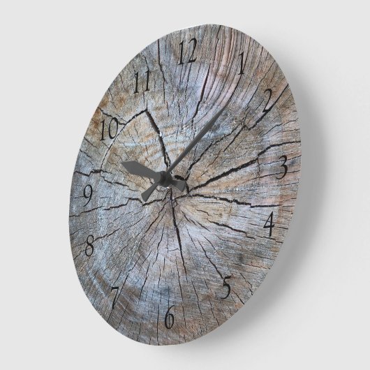 Rustieke boomring verontruste houtnerf rustieke bo grote klok (Hoek)