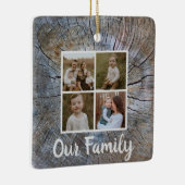 Rustieke boomring verontruste houtnerf rustieke bo keramisch ornament (Rechts)