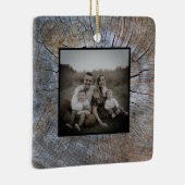 Rustieke boomring verontruste houtnerf rustieke bo keramisch ornament (Rechts)