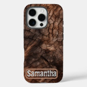Rustieke boomschors textuur gepersonaliseerd Case-Mate iPhone case (Achterkant)