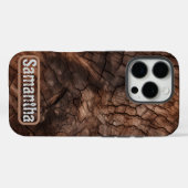 Rustieke boomschors textuur gepersonaliseerd Case-Mate iPhone case (Achterkant (horizontaal))