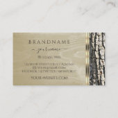 Rustieke boomschors Wood Grain Gold  en Logo Visitekaartje (Achterkant)