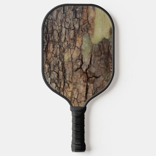 Rustieke boomstam buiten natuurlijke structuur pickleball paddle (Voorkant)