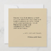 Rustieke Boomstam en Mos Bos Bedankkaart (Achterkant)