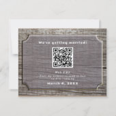 Rustieke boomstructuur  RSVP kaartje (Voorkant)