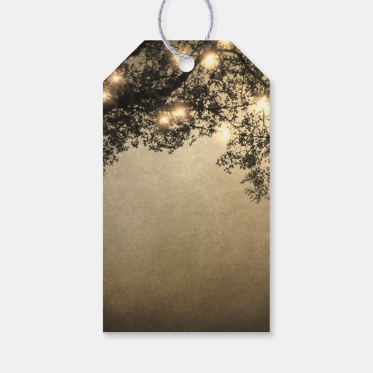 Rustieke  boomtak bruiloft dank u Labels Cadeaulabel (Achterkant)