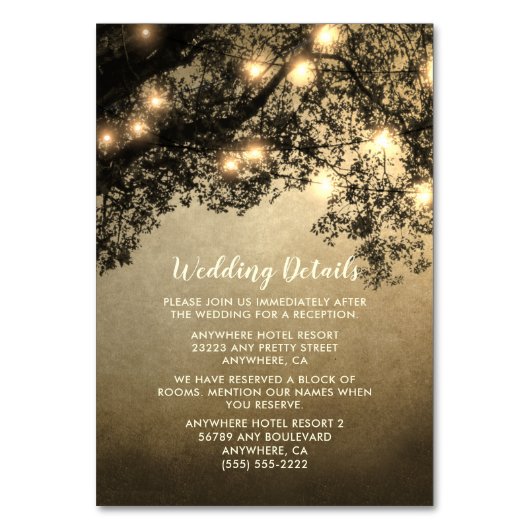 Rustieke  boomtak bruiloft invoegen Kaarten (Voorkant)