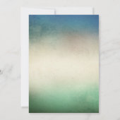 Rustieke boomtakken & strijklichten blauwgroen bru kaart (Achterkant)