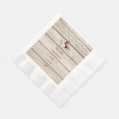 Rustieke bordeauxrode bloemenlantaarn oude schuur  servet (Hoek)